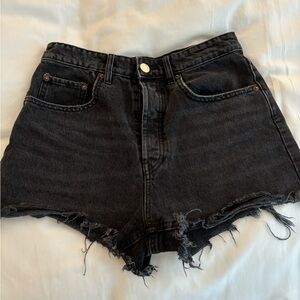 Women's Black Denim Shorts